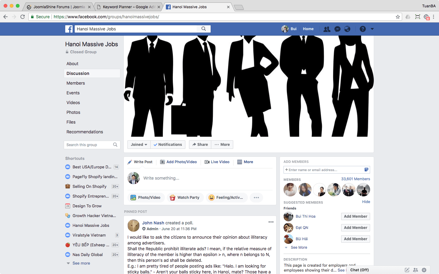 nhom facebook group hanoi massive jobs
